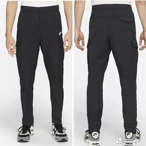 Nike Men's Casual Solid Black Sports Pants/Trousers/Joggers Actual Sz 28-32 x 28